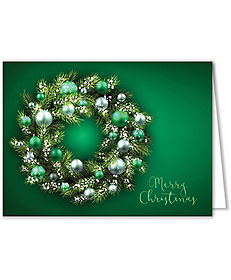 Cards: Emerald Wreath Greeting Card